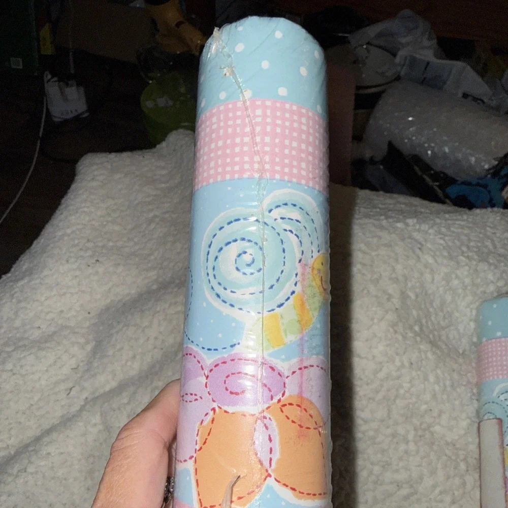 Vintage 1996 Koala Baby Wallpaper Border  Children Room Floral And Bees Pastel 2